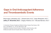 TCT 53: Thromboembolic Event Rate Is Elevated With Lower Adherence to Warfarin and NOACs