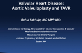 Valvular Heart Disease I: Aortic Stenosis - Valvuloplasty and TAVR