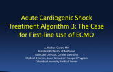 Acute Cardiogenic Shock Treatment Algorithm 3: The Case for First-line Use of ECMO