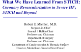 Coronary Revascularization in Severe Heart Failure: STICH and Beyond