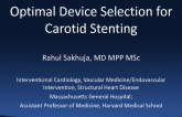 Optimal Device Selection for Carotid Stenting