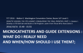 Microcatheters and Guide Extensions: What Do I Really Need and When/How Should I Use Them?