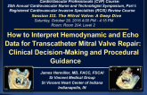 How to Interpret Hemodynamic and Echo Data for Transcatheter Mitral Valve Repair Clinical Decision-Making and Procedural Guidance