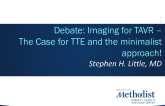 Debate: Imaging For TAVR- The Case for TTE and the Minimalist Approach!