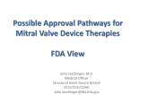 Possible Approval Pathways for New Mitral and Tricuspid Valve Therapies