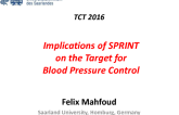 Hot Topic #1: Implications of the SPRINT Trial on the Target for Blood Pressure Control