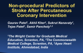 TCT 251: Non-procedural Predictors of Stroke After Percutaneous Coronary Intervention