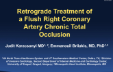 TCT 1055: Retrograde Treatment of a Flush Right Coronary Artery Chronic Total Occlusion