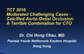 TCT 1176: Calcified Aorto-Ostial Occlusion - A Terrible Combination for Chronic Total Occlusion