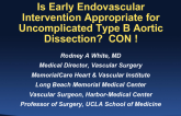 Debate: Is Early Endovascular Intervention Appropriate for Uncomplicated Type B Aortic Dissection? Con!