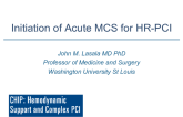 Initiation of Acute MCS for HR-PCI