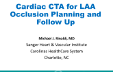 Cardiac CTA for LAA Occlusion Planning and Follow Up