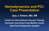 Hemodynamics and PCI: Case Presentation