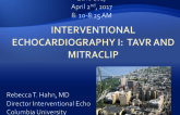 Interventional Echocardigraphy I: TAVR and Mitraclip