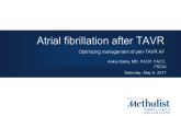 Atrial Fibrillation After SAVR: Optimizing management of peri-TAVR AF