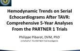 Hemodynamic Trends on Serial Echocardiograms After TAVR: Comprehensive 5-Year Analyses From the PARTNER 1 Trials
