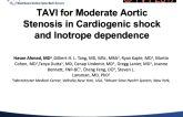TAVI for Moderate Aortic Stenosis in Cardiogenic Shock and Inotrope Dependence