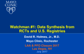 Watchman #1: Data Synthesis from RCTs and U.S. Registries 