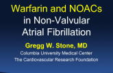 Warfarin and NOACs in Non-Valvular Atrial Fibrillation 