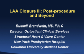 LAA Closure III: Postprocedure and Beyond