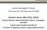 Acute Cardiogenic Shock: The Case for First-line Use of IABP