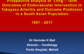 TCT 61: Prospective Analysis of Long-term Outcomes of Endovascular Intervention in Takayasu Arteritis and Outcome Predictors in a South Asian Population – 1997–2017
