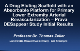 Drug Eluting Scaffold With an Absorbable Platform for Primary Lower Extremity Arterial Revascularization – DESappear Study Initial Results