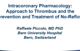 Intracoronary Pharmacology: Approach to Thrombus and the Prevention and Treatment of No Reflow