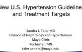 New U.S. Hypertension Guidelines and Treatment Targets