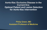 Optimal Patient and Lesion Selection for Aorto-Iliac Intervention