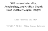 Will Transcatheter Clips, Annuloplasty, and Artificial Chords Prove Durable? Surgical Insights