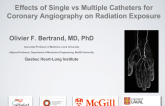 Effect of Single or Multiple Catheters for Coronary Angiography on Patient Radiation Exposure