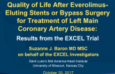 EXCEL QOL: Quality of Life After PCI vs CABG in Left Main Coronary Artery Disease