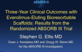 ABSORB III: 3-Year Outcomes From a Randomized Trial of a Bioresorbable Scaffold vs a Metallic DES in Patients With Coronary Artery Disease