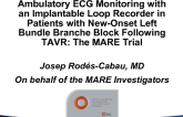 MARE: Ambulatory Electrocardiographic Monitoring With an Implantable Loop Recorder in Patients With New-Onset Persistent LBBB After TAVR