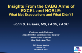 Insights From the CABG Arms in EXCEL and NOBLE: What Met Expectations, What Didn't?