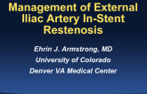 Management of External Iliac Artery In-stent Restenosis