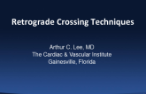 Retrograde Crossing Techniques for Infrainguinal CTOs