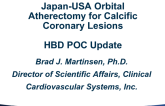 Japan-USA Orbital Atherectomy for Calcific Coronary Lesions