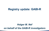 Registry Update: GABI-R