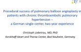 TCT 64: Procedural Success of Pulmonary Balloon Angioplasty in Patients With Chronic Thromboembolic Pulmonary Hypertension – a German Single-Centre, Two-Year Experience