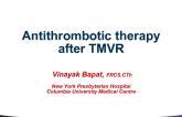 Antithrombotic Therapy Considerations After TMVR: What Can We Learn From the Surgical Experience?