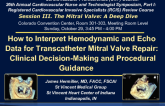 How to Interpret Hemodynamic and Echo Data for Transcatheter Mitral Valve Repair Clinical Decision-making and Procedural Guidance