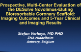 TCT 16: Prospective, Multicenter Evaluation of the DESolve Novolimus-Eluting Bioresorbable Coronary Scaffold - Imaging Outcomes and Five-Year Clinical and Imaging Results