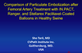 TCT 57: Comparison of Particulate Embolization After Femoral Artery Treatment with IN.PACT Admiral, Ranger, and Stellarex Paclitaxel-Coated Balloons in Healthy Swine