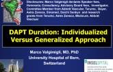 DAPT Duration: Individualized vs Generalized Approach
