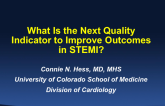 What Is the Next Quality Indicator to Improve Outcomes in STEMI?