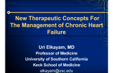 New Therapeutic Concepts For The Management of Chronic Heart Failure