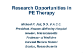 Research Opportunities in PE Therapy