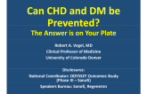 Can CHD and DM be Prevented? The Answer is on Your Plate